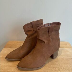 Time and Tru Tan Ankle Booties